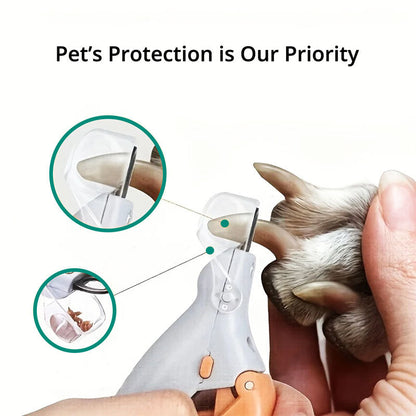 LED Pet Nail Clippers with Safety Guard for Dogs & Cats – Illuminated Trimmer for Small to Large Breeds