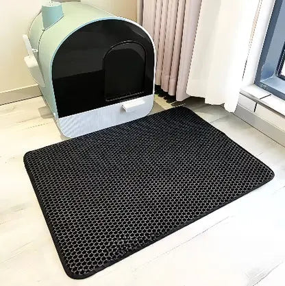 Pet Haven | Cat Litter Mat with Dual-Layer Design & Water Resistance | Machine Washable for Easy Cleanup