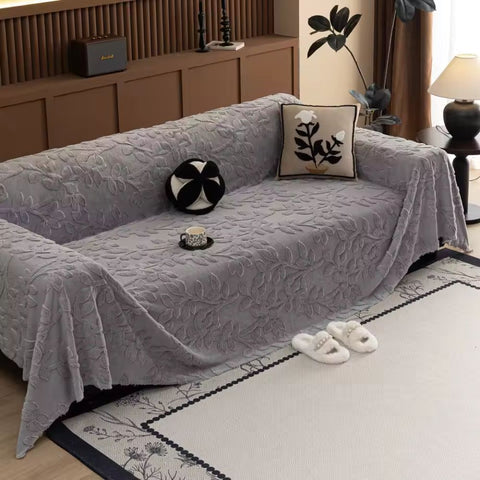 Petal Comfort Sofa Cover - Soft Microfiber, Versatile Floral Design