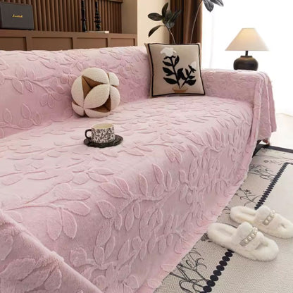 Petal Comfort Sofa Cover - Soft Microfiber, Versatile Floral Design