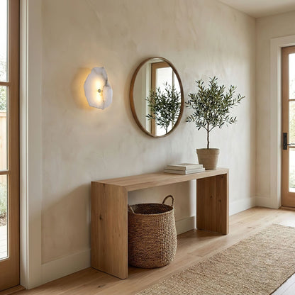 Modern LED Fixture Alabaster & Metal 5.5 Inch White for Hallways Bedrooms Living Rooms Hardwired Multi-Head Options Indoor Ambient Lighting