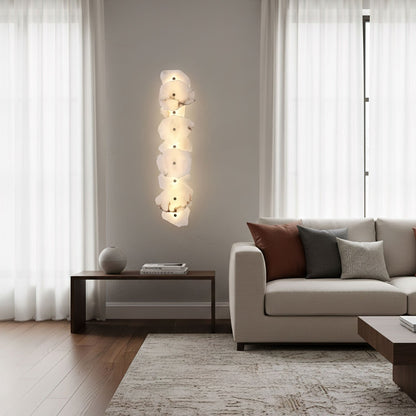 Modern LED Fixture Alabaster & Metal 5.5 Inch White for Hallways Bedrooms Living Rooms Hardwired Multi-Head Options Indoor Ambient Lighting