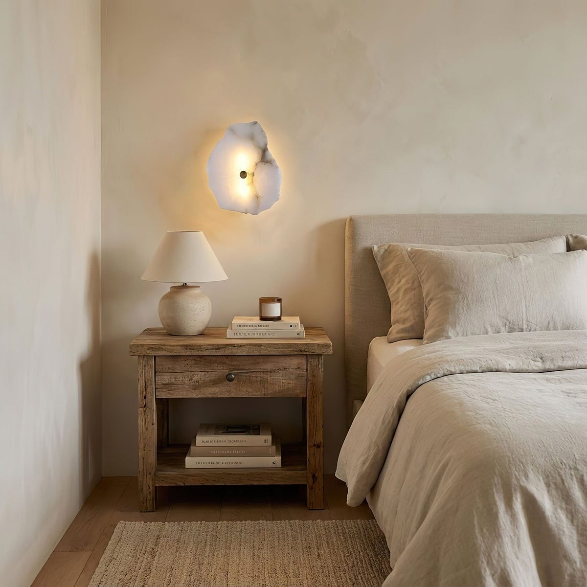 Modern LED Fixture Alabaster & Metal 5.5 Inch White for Hallways Bedrooms Living Rooms Hardwired Multi-Head Options Indoor Ambient Lighting