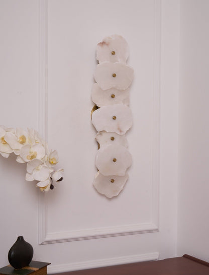 Modern LED Fixture Alabaster & Metal 5.5 Inch White for Hallways Bedrooms Living Rooms Hardwired Multi-Head Options Indoor Ambient Lighting