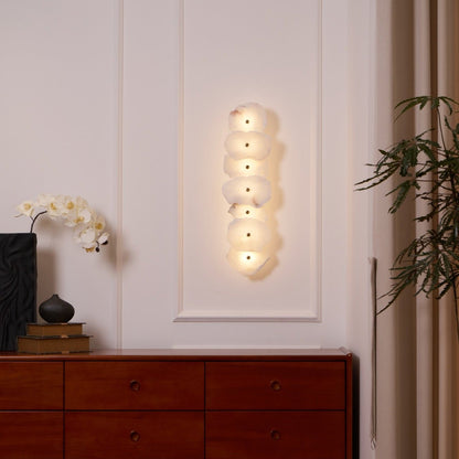 Modern LED Fixture Alabaster & Metal 5.5 Inch White for Hallways Bedrooms Living Rooms Hardwired Multi-Head Options Indoor Ambient Lighting