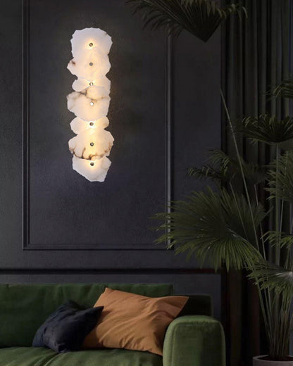 Modern LED Fixture Alabaster & Metal 5.5 Inch White for Hallways Bedrooms Living Rooms Hardwired Multi-Head Options Indoor Ambient Lighting