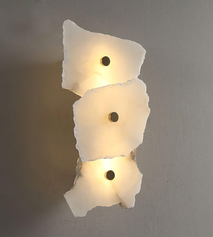 Modern LED Fixture Alabaster & Metal 5.5 Inch White for Hallways Bedrooms Living Rooms Hardwired Multi-Head Options Indoor Ambient Lighting
