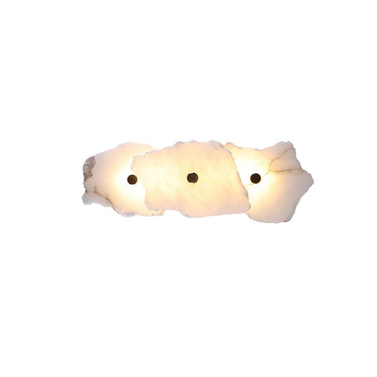 Modern LED Fixture Alabaster & Metal 5.5 Inch White for Hallways Bedrooms Living Rooms Hardwired Multi-Head Options Indoor Ambient Lighting
