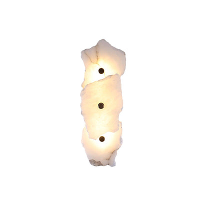 Modern LED Fixture Alabaster & Metal 5.5 Inch White for Hallways Bedrooms Living Rooms Hardwired Multi-Head Options Indoor Ambient Lighting