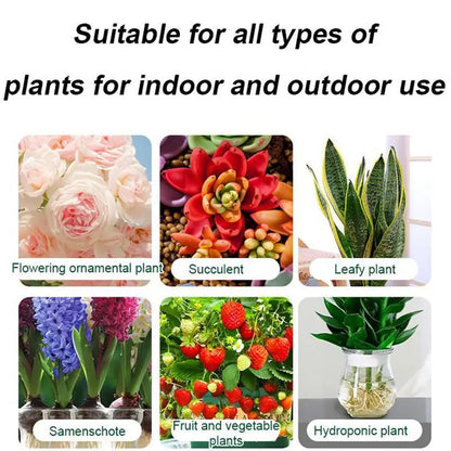 Liquid Plant Growth Booster for Stronger Roots & More Blooms – Indoor Outdoor Fertilizer for Houseplants Vegetables Herbs Succulents Fruit T