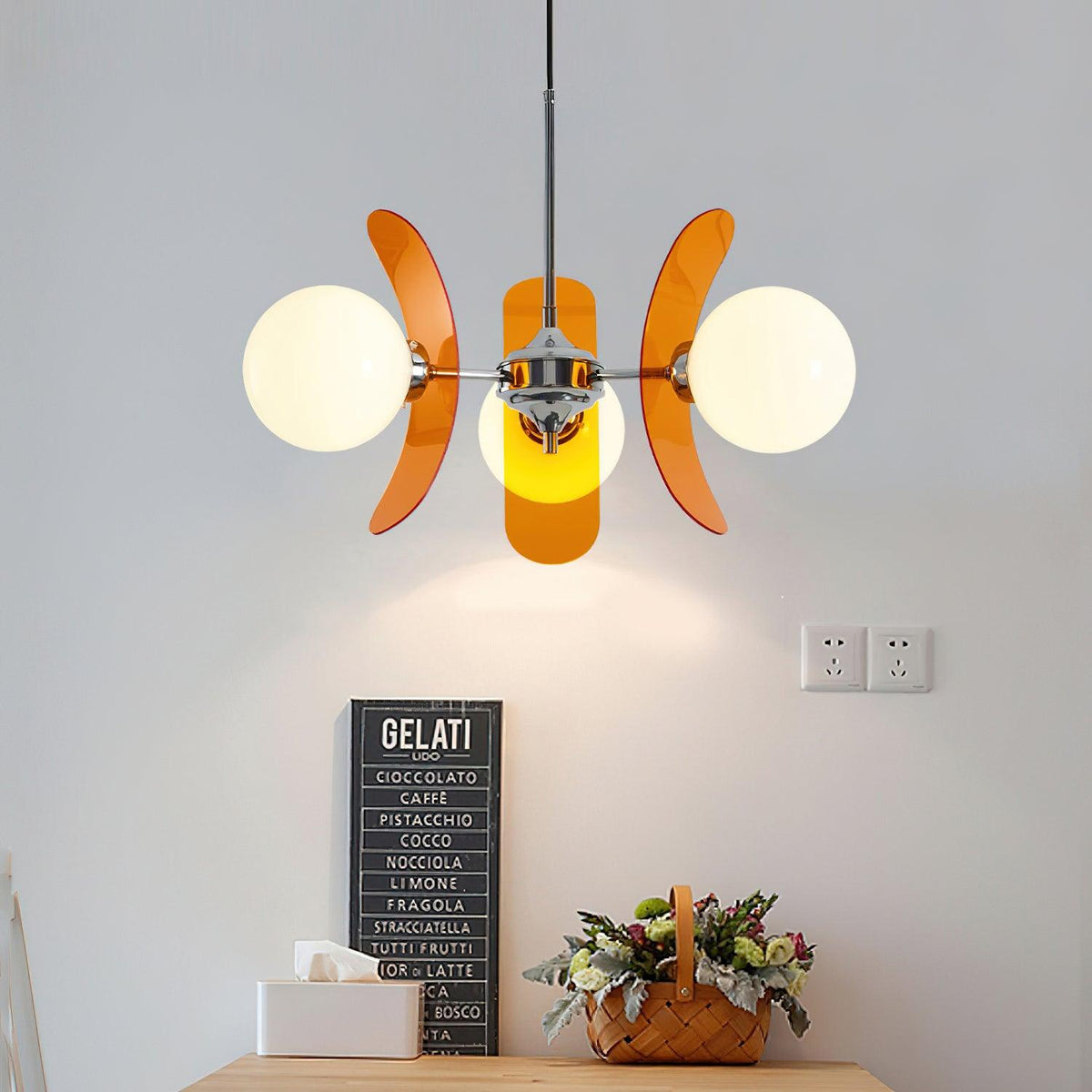 Iron Glass Ceiling Light for Dining Room Modern Multi-Bulb Fixture Adjustable Pendant Chandelier for Kitchen Island Living Room Entryway Hom
