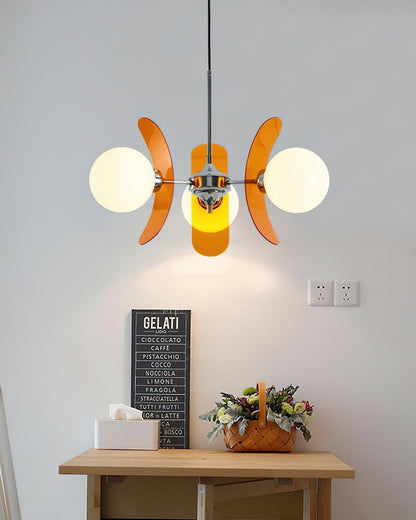 Iron Glass Ceiling Light for Dining Room Modern Multi-Bulb Fixture Adjustable Pendant Chandelier for Kitchen Island Living Room Entryway Hom