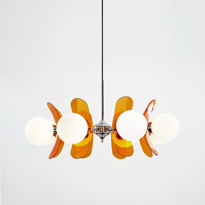 Iron Glass Ceiling Light for Dining Room Modern Multi-Bulb Fixture Adjustable Pendant Chandelier for Kitchen Island Living Room Entryway Hom