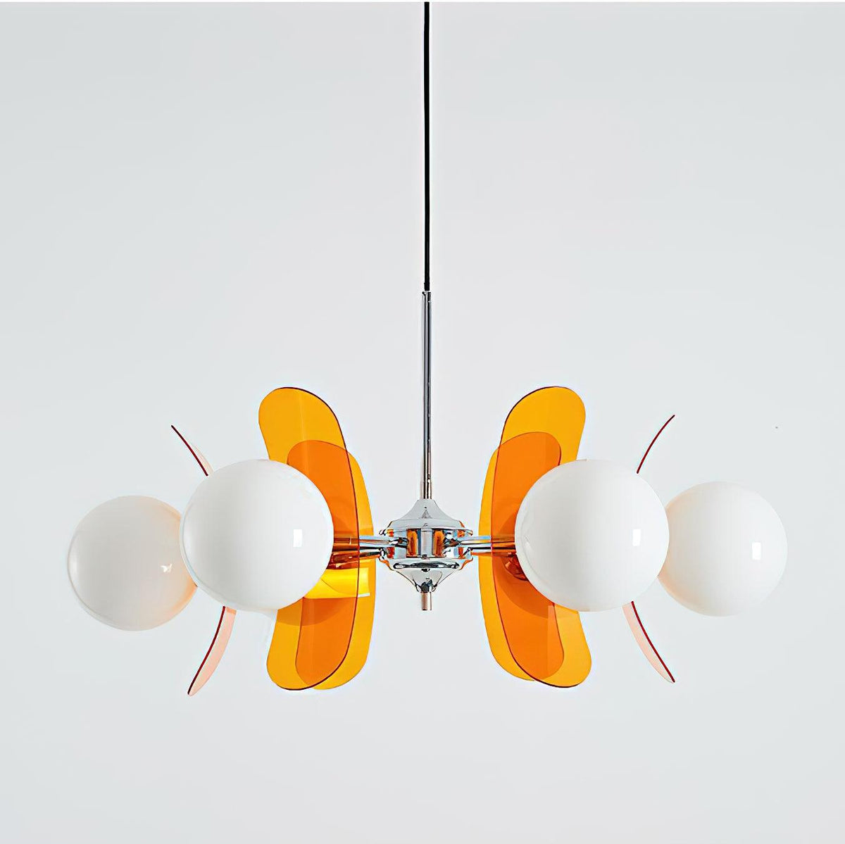 Iron Glass Ceiling Light for Dining Room Modern Multi-Bulb Fixture Adjustable Pendant Chandelier for Kitchen Island Living Room Entryway Hom