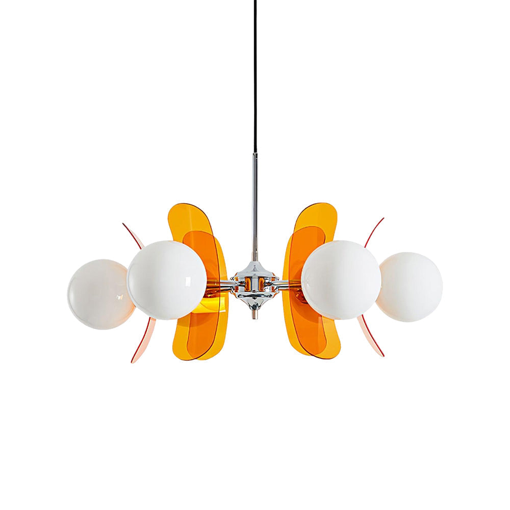 Iron Glass Ceiling Light for Dining Room Modern Multi-Bulb Fixture Adjustable Pendant Chandelier for Kitchen Island Living Room Entryway Hom
