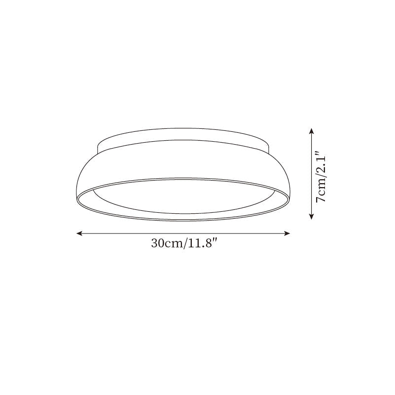 Flush Mount LED Overhead Light with Natural Stone & Wood Accents for Bedrooms, Hallways & Low Ceilings – Warm 3000K Glow, Scandinavian Minim