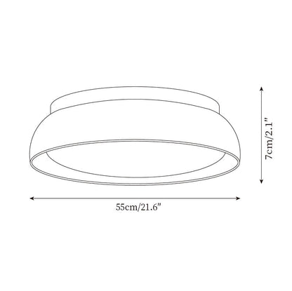 Flush Mount LED Overhead Light with Natural Stone & Wood Accents for Bedrooms, Hallways & Low Ceilings – Warm 3000K Glow, Scandinavian Minim