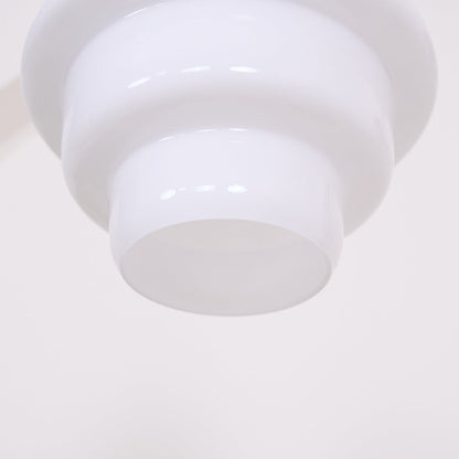 Glass Shade Hanging Lamp 6.3 Inch with Wood Accent for Kitchen Island Dining Table Overhead Fixture E26 Socket Adjustable Cord Dimmable Comp