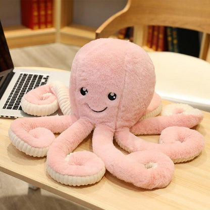 Stuffed Octopus Plush Toy Large Soft Sea Creature Cuddle Pillow for Kids Bedroom Nursery Decor Gift Blue Pink White Brown Purple