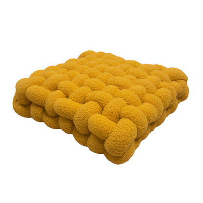 Pinnacle Knot Cushion - Soft Lamb Velvet, Cozy Design