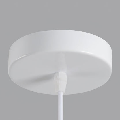 Oversized Fabric Drum Shade Ceiling Light for Kitchen Island & Dining Table – Adjustable Height Indoor Fixture with E26 Socket, Warm Ambient