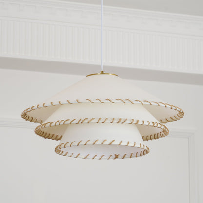 Oversized Fabric Drum Shade Ceiling Light for Kitchen Island & Dining Table – Adjustable Height Indoor Fixture with E26 Socket, Warm Ambient