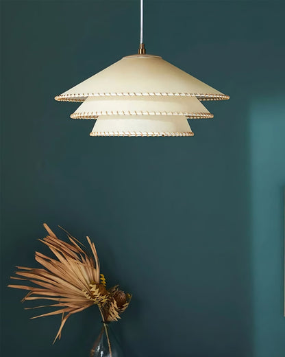 Oversized Fabric Drum Shade Ceiling Light for Kitchen Island & Dining Table – Adjustable Height Indoor Fixture with E26 Socket, Warm Ambient