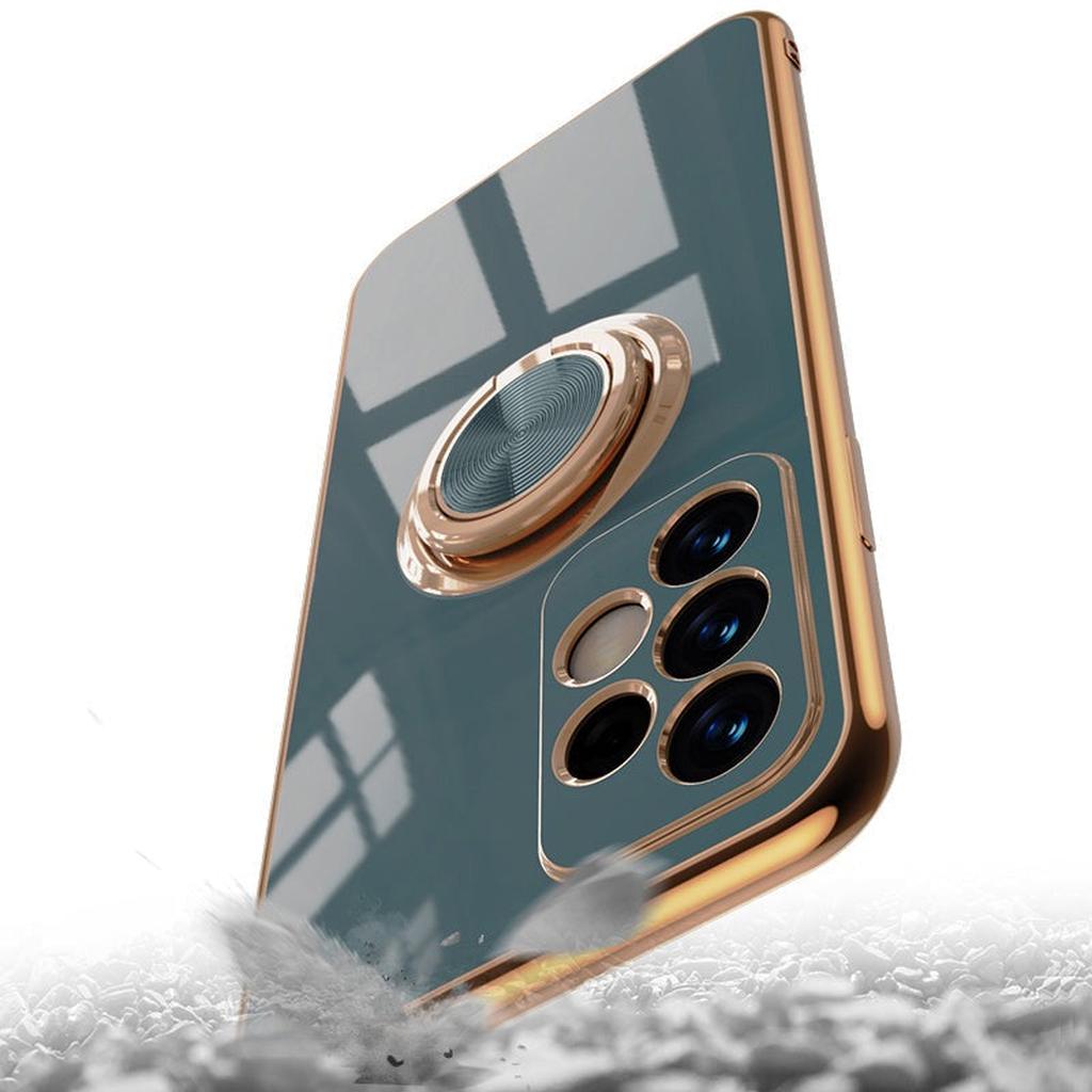 Rotating Ring Grip Phone Case for Samsung Galaxy – Magnetic Car Mount Compatible, Shock-Absorbing TPU with Microfiber Lining for S21-S26