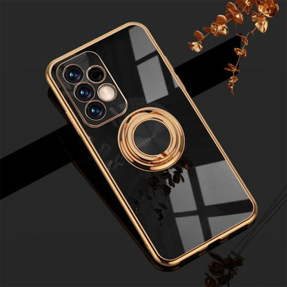 Rotating Ring Grip Phone Case for Samsung Galaxy – Magnetic Car Mount Compatible, Shock-Absorbing TPU with Microfiber Lining for S21-S26