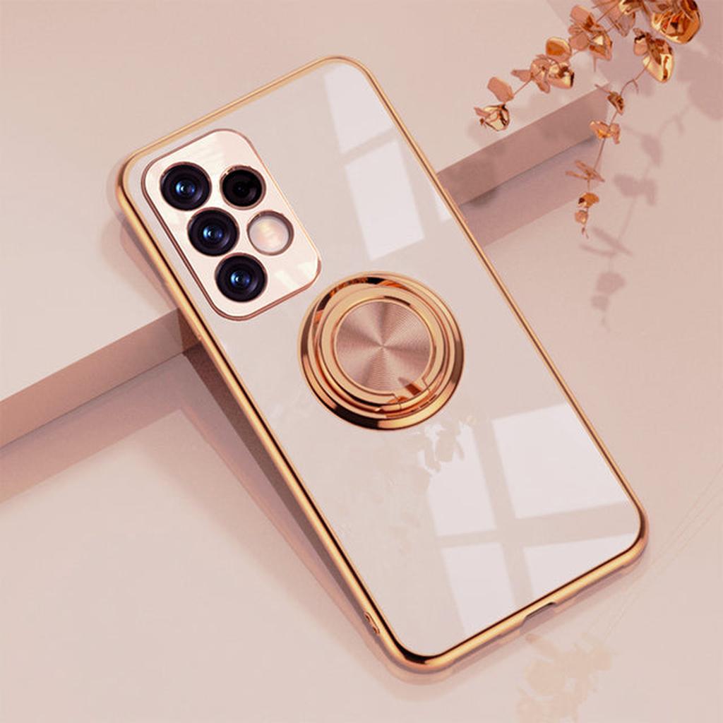 Rotating Ring Grip Phone Case for Samsung Galaxy – Magnetic Car Mount Compatible, Shock-Absorbing TPU with Microfiber Lining for S21-S26
