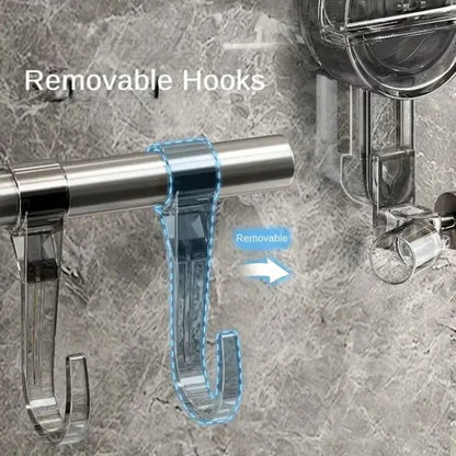 Barre porte-serviettes extensible avec ventouses, 60-120 cm, en acier inoxydable, organisateur mural sans perçage pour cuisine, salle de bain, douche et buanderie