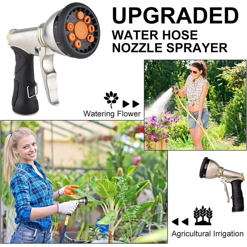 Ortekor Plumeroz | High Pressure Hose Nozzle with 9 Spray Patterns | Ergonomic Design for Effortless Watering