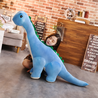 Giant Standing Dinosaur Plush Toy – Soft Cuddly Stuffed Dino for Kids Room Decor, Boys & Girls Playroom Gift, Blue Green Pink