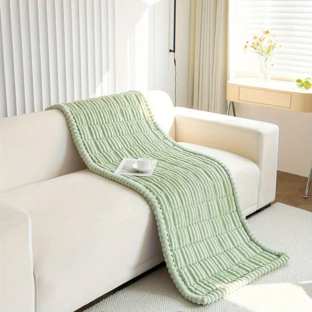 Protège-coussin de canapé en microfibre matelassée avec envers antidérapant – Housse de meuble en flanelle douce pour canapé de salon et canapé d'angle