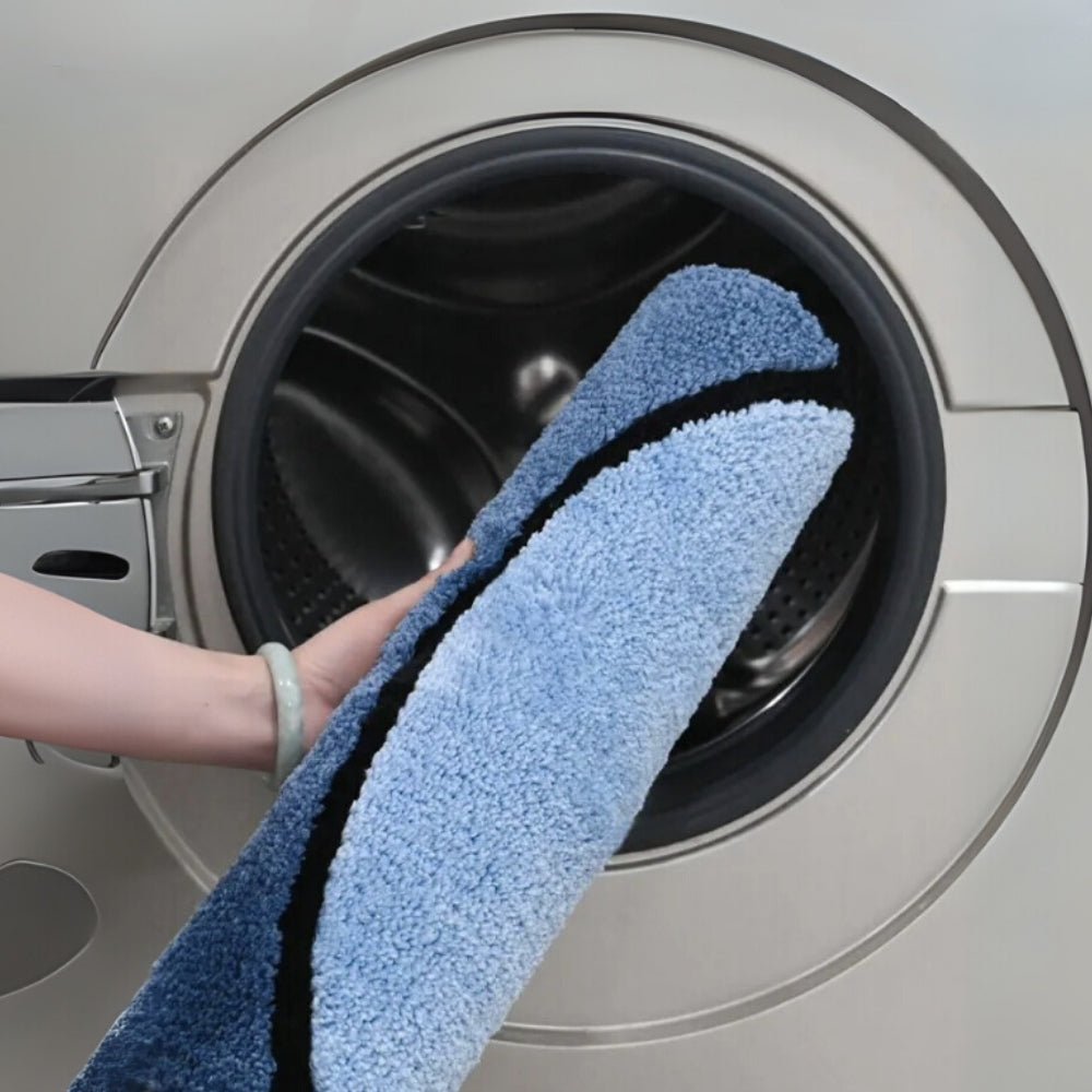 PlushWave | Non-Slip Bath Mat with Absorbent Microfiber Design | Stylish Comfort for Safety