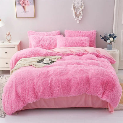 Parure de lit en peluche à la douceur veloutée | Confort douillet pour toutes les saisons