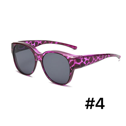 Fit-Over Sunglasses for Prescription Glasses with Polarized Lenses & UV Protection for Men & Women | Lightweight Wraparound Over-Glasses Eye