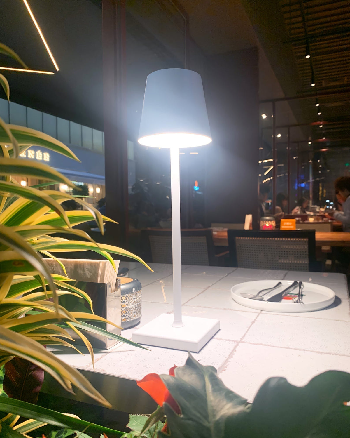 Rechargeable LED Desk Lamp with Touch Dimmer – Cordless Metal Accent Light for Bedroom, Patio, Office – 15 Inch Portable USB Lamp for Indoor