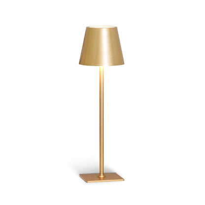 Rechargeable LED Desk Lamp with Touch Dimmer – Cordless Metal Accent Light for Bedroom, Patio, Office – 15 Inch Portable USB Lamp for Indoor