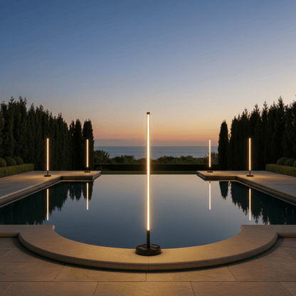 Solar-Powered Patio Floor Lamp with Wireless Charging for Outdoor Spaces