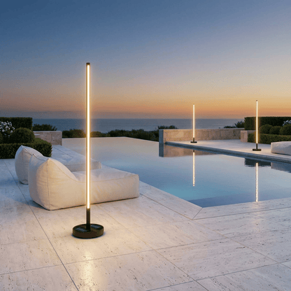 Solar-Powered Patio Floor Lamp with Wireless Charging for Outdoor Spaces
