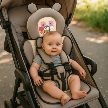 Compact Child Seat Harness for Dining Chairs – Foldable Fabric Booster with Adjustable Safety Straps for Toddlers & Infants