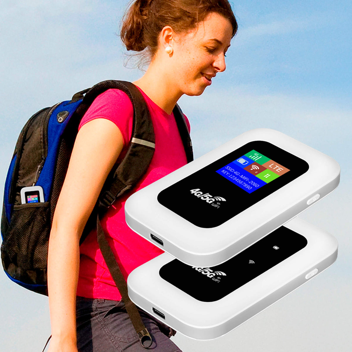 Portable 5G Wi-Fi Router | High-Speed Connection & Compact Design | Ideal for Travel and Multi-Device Connectivity