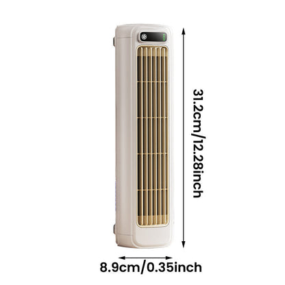 Rechargeable Personal Cooler Fan | Battery-Powered Desktop Air Cooling Unit with Wall Mount | USB-C Cordless Mini Evaporative Cooler for