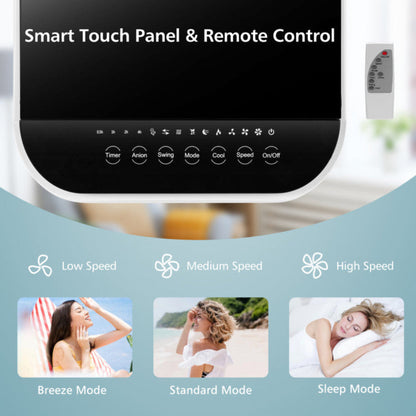 Rafraîchisseurs d'air portables 4 en 1, refroidisseur par évaporation avec réservoir d'eau de 12 L, ventilateur rafraîchissant humidificateur avec télécommande, refroidisseur de pièce