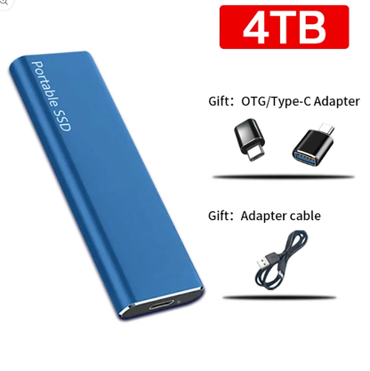 Portable External Hard Drive | 4TB USB-C Storage with Rapid Data Transfer | Compact Design for On-the-Go Access