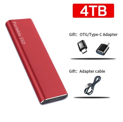 Portable External Hard Drive | 4TB USB-C Storage with Rapid Data Transfer | Compact Design for On-the-Go Access