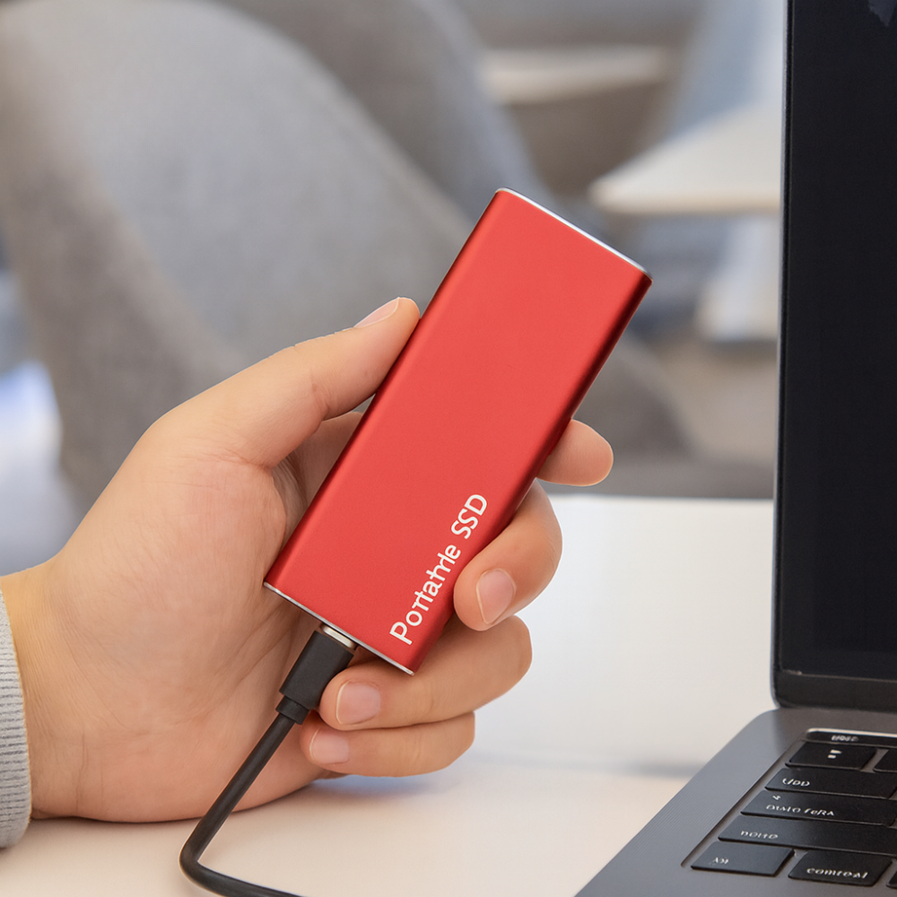 Portable Solid State Drive | High-Speed External Storage with Aluminum Housing for Laptops, Tablets & Phones | USB-C & USB 3.0 Compatible