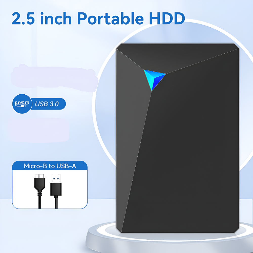 Portable Hard Drive | External USB Storage with Fast Data Transfer | Compact Design for Easy File Management