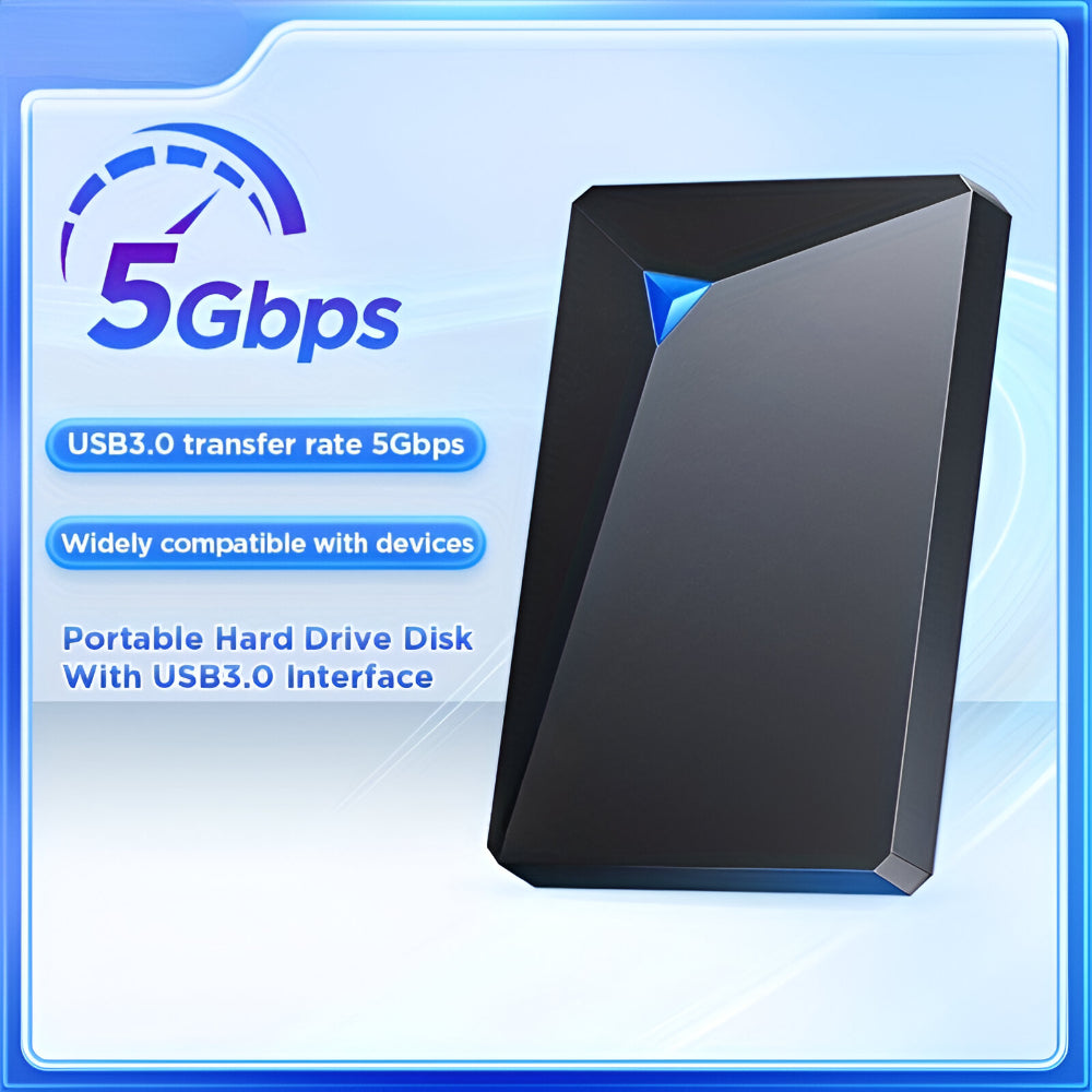 Portable Hard Drive | External USB Storage with Fast Data Transfer | Compact Design for Easy File Management